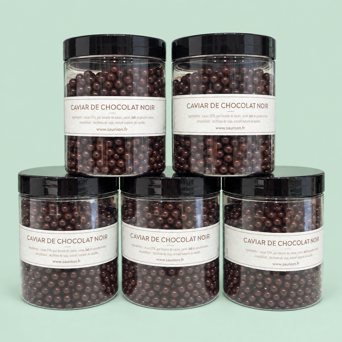 Caviar de chocolat noir