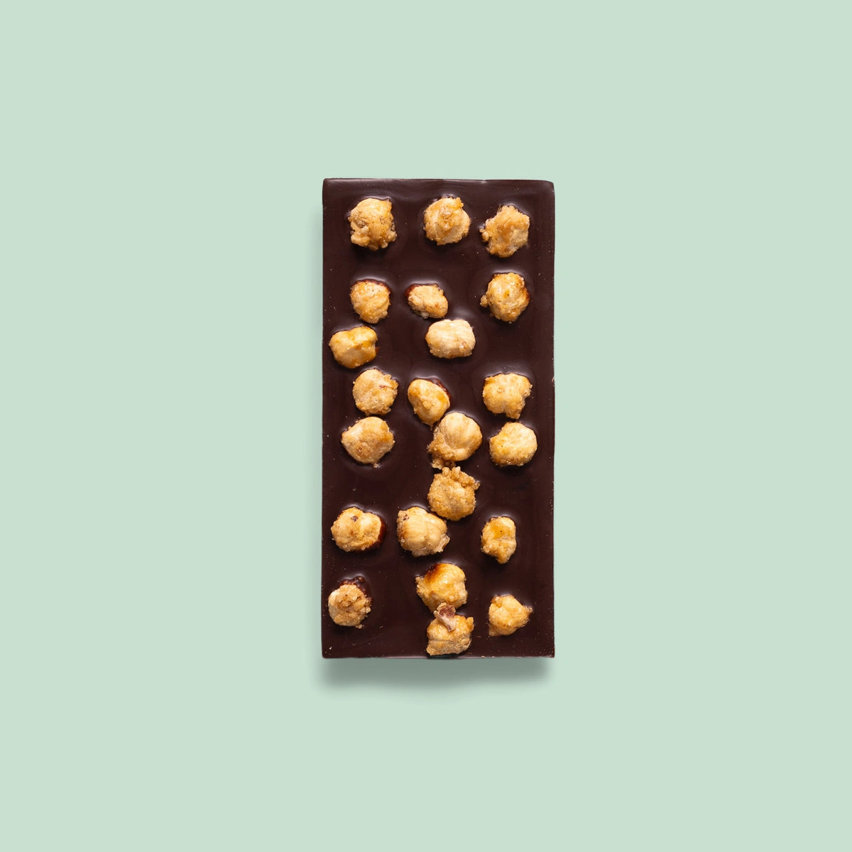 Tablette chocolat noisettes caramélisées - noir 64%