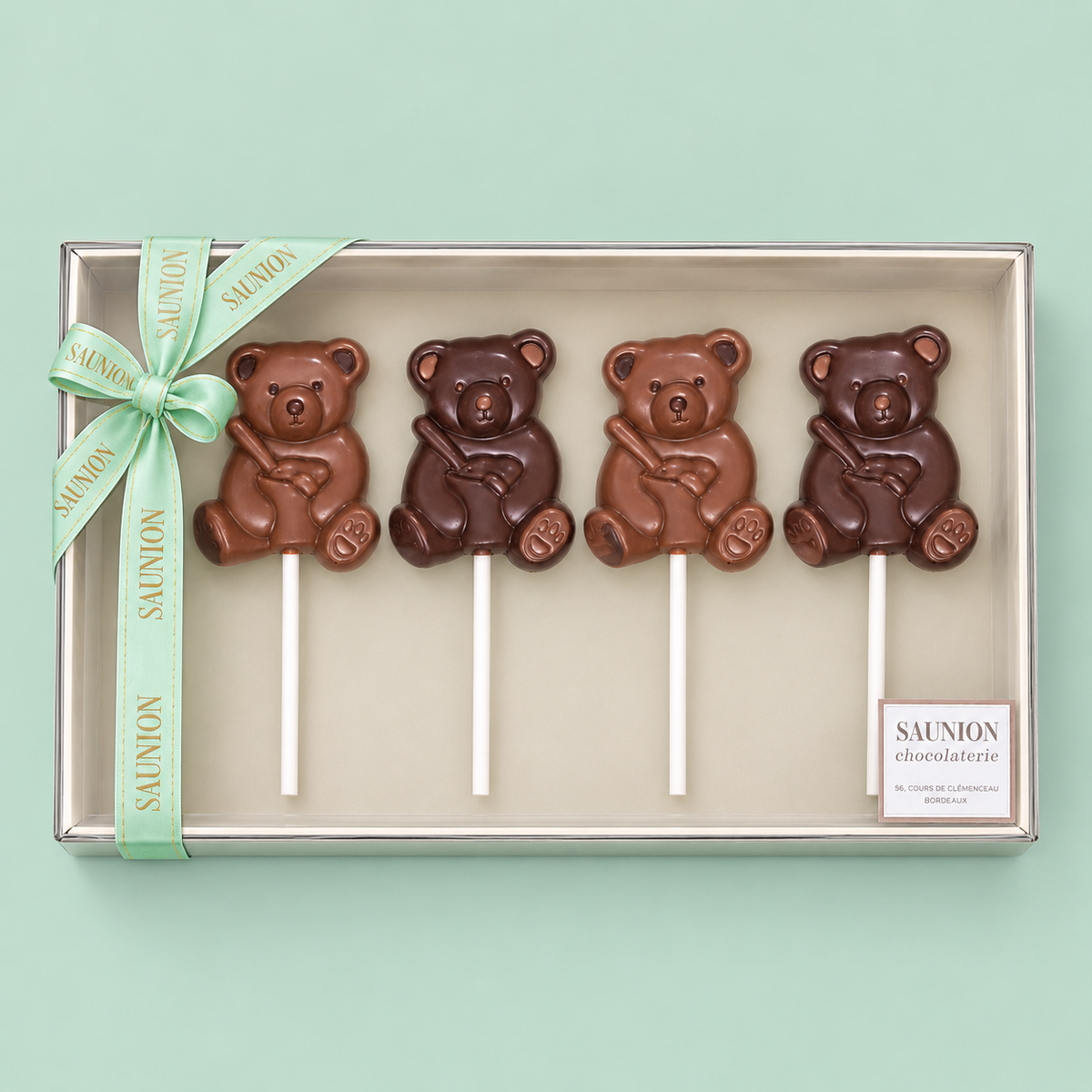 Sucettes Oursons en chocolat