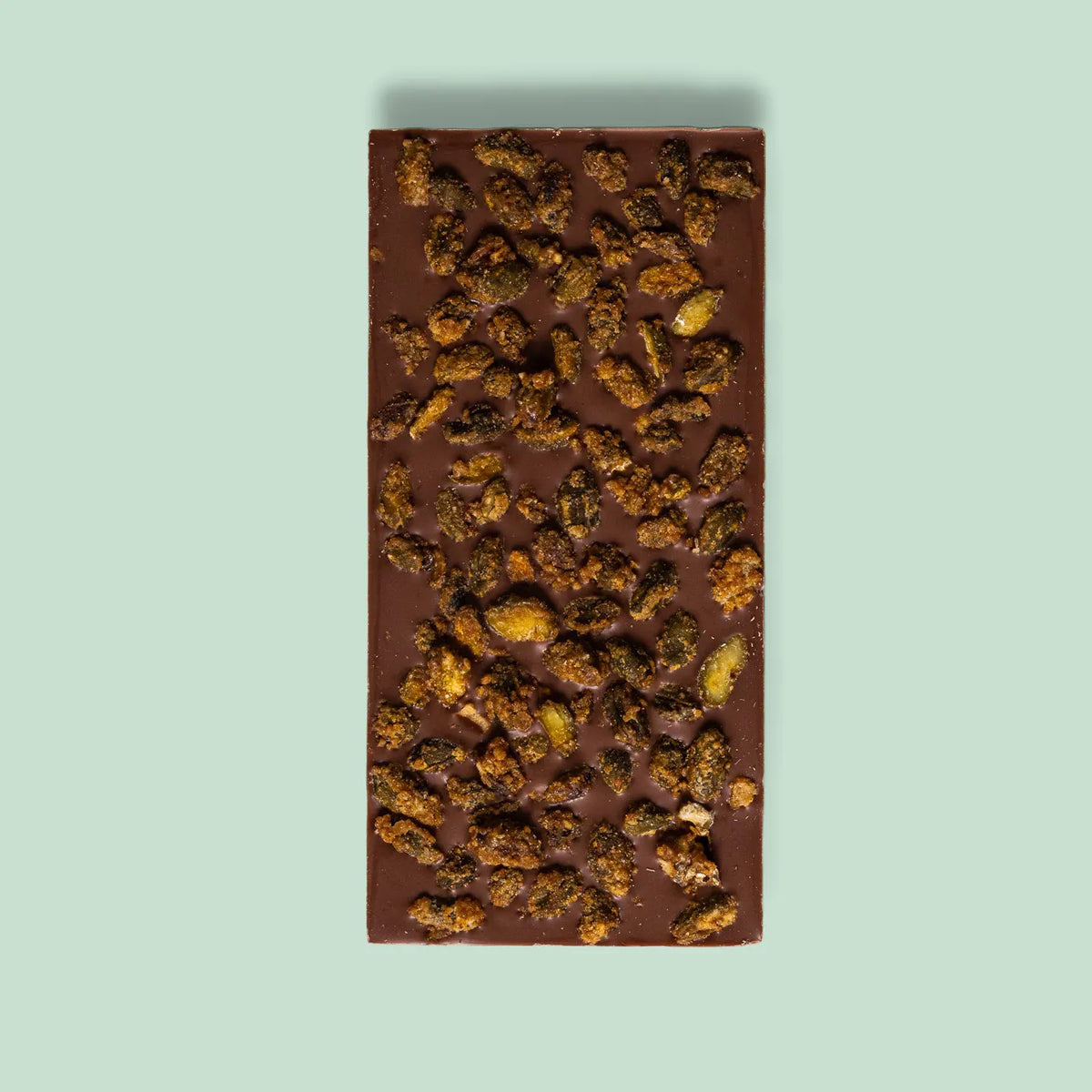 Tablette chocolat pistaches caramélisées - lait