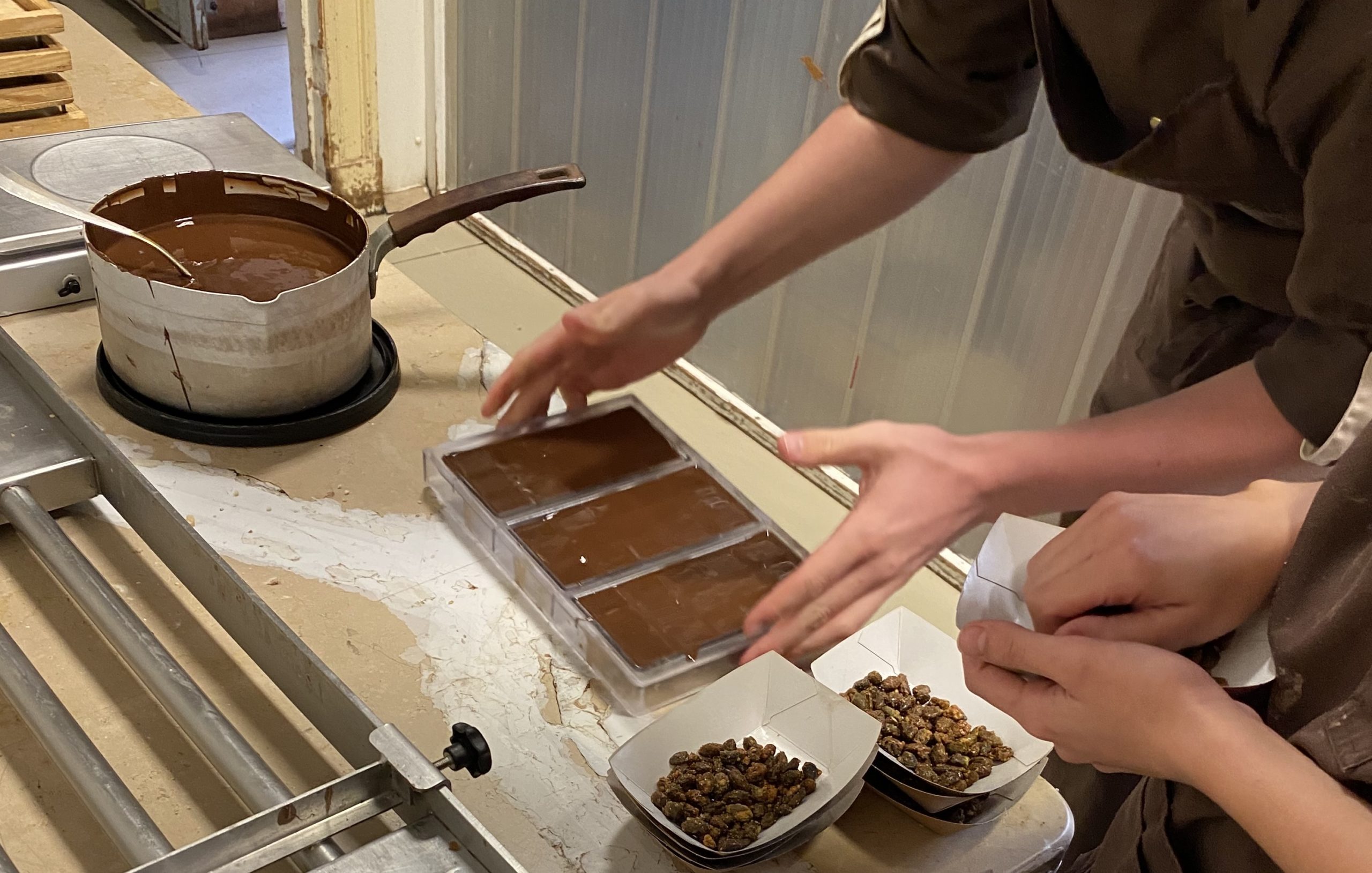 Visuel de la préparation de tablettes ed chocolat