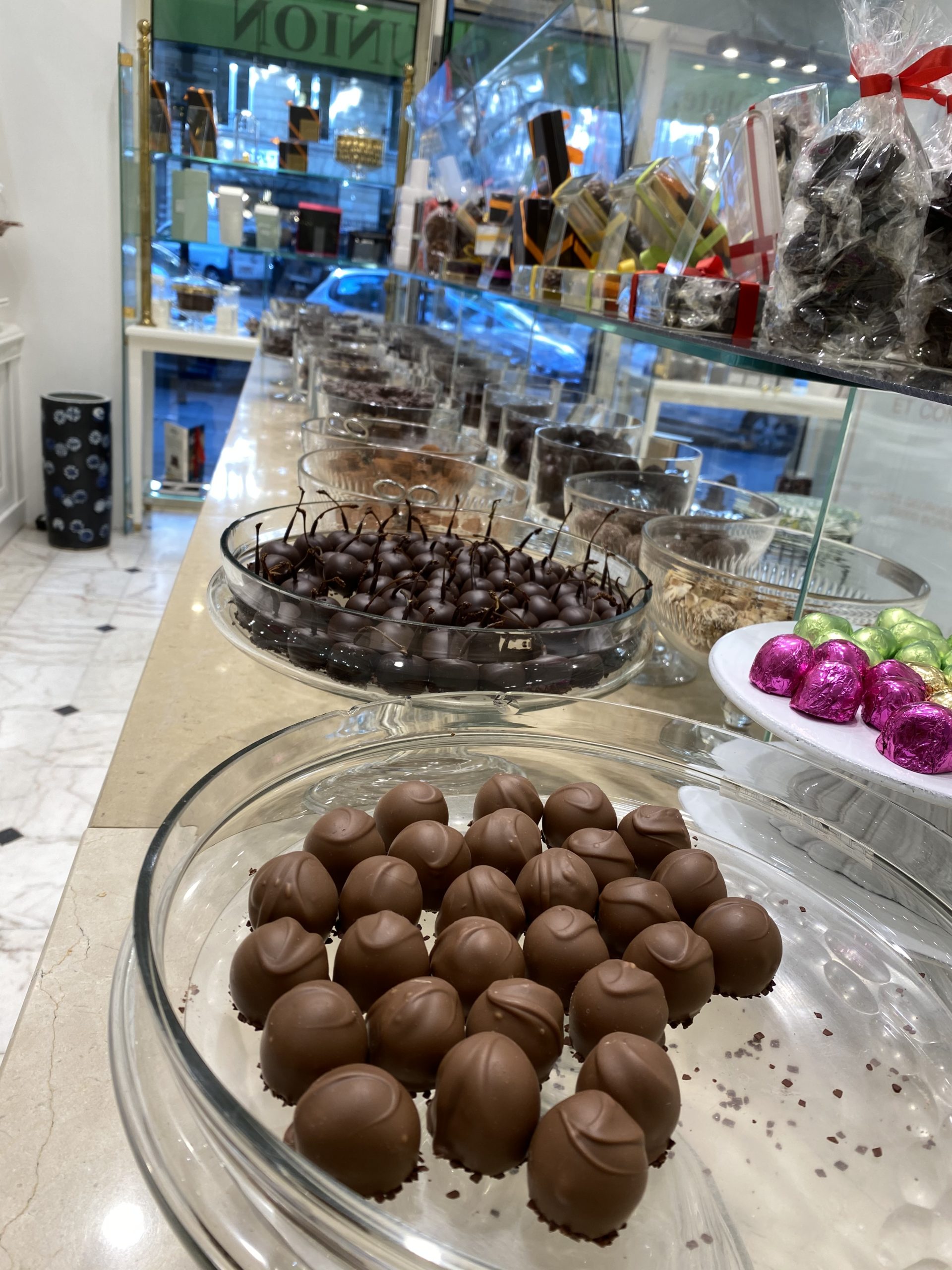 visuel des chocolats en boutique
