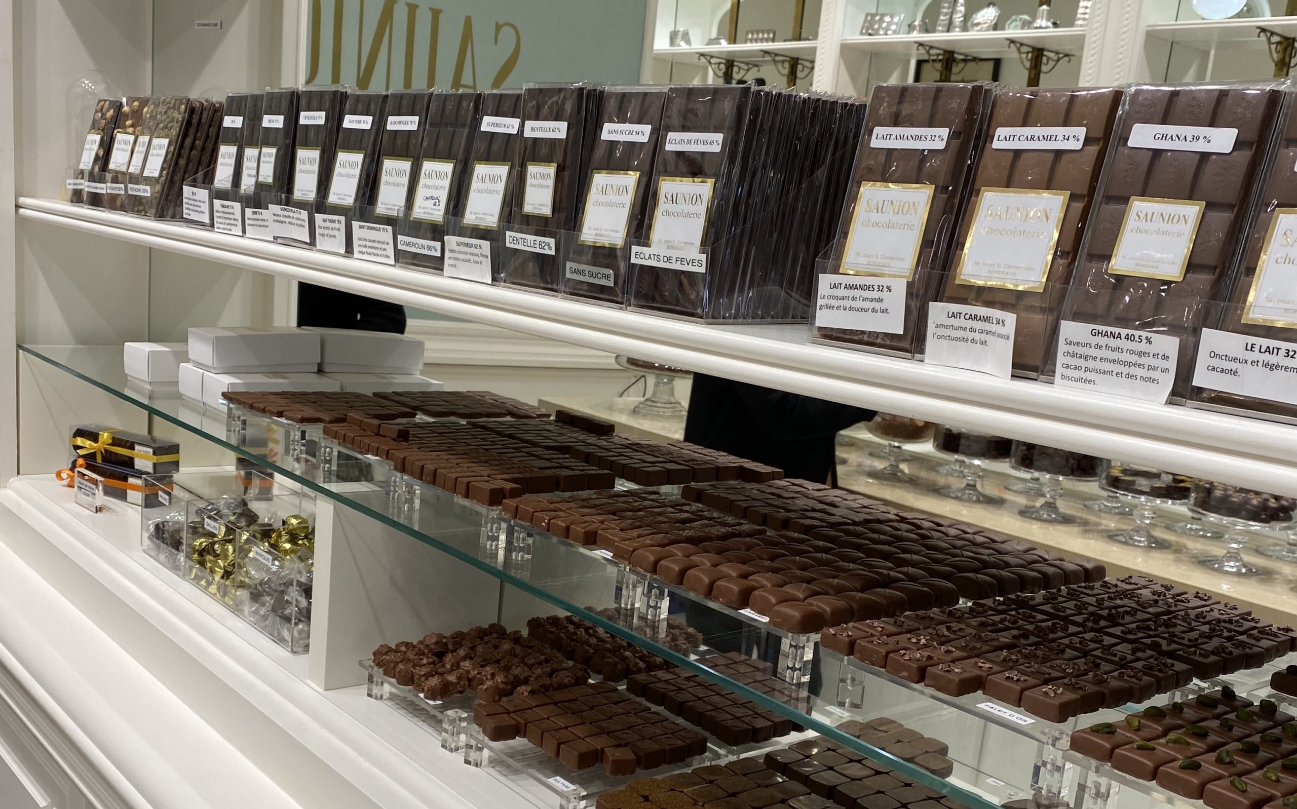 visuel des chocolats en boutique